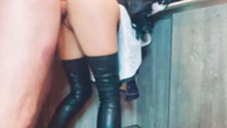 Ayumii standing bwc from behind