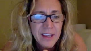 talltanblonde - flashing hairy pussy