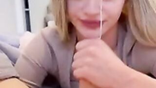 wife 2024-01-14 sucks blows hubby for cum shot