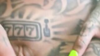 Tattooed Bimbo blowjob