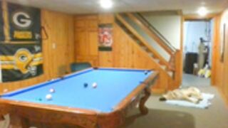 rosegold18 playing pool and gardening naked