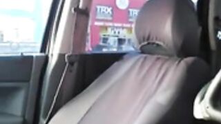 Engorged amateur Brunette in the parking lot