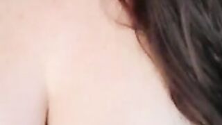 Engorged amateur Brunette in the parking lot