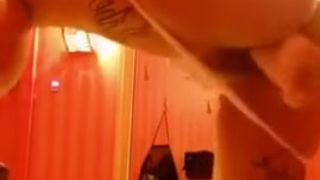 Hot ink babe in public dressing room squirting