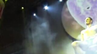 naked blonde lapdance on public stage