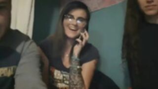 Lucky Fat Guy Threesome Blowjob