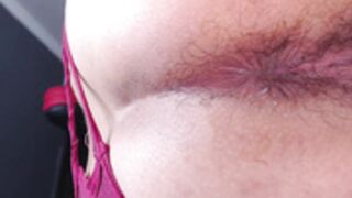 Hairy Ass open SweetAlice part.1