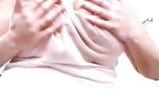 Cristina fox oil on white shirt