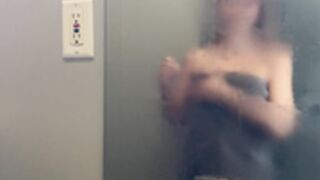 Lyric Yung steamy bathroom mirror