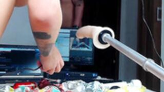 Couple fitness fuck Machine Perfect body Orgasm Part.4