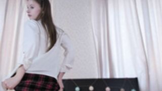 aislyworld white blouse & college skirt