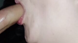 Amateur blowjob gagging