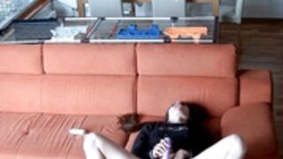 Olimpia orgasms by fucking her pussy and asshole