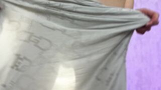 Elli_harmon in a see through sheet