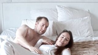 Leora and Paul AMAZING ORGASM DICK RIDING on the bed