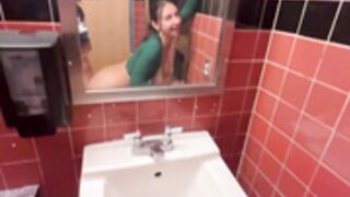 Hailey Rose fucked in restroom