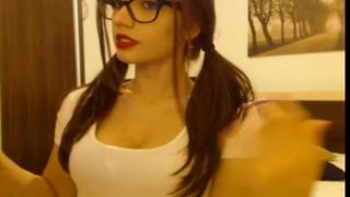 Megs in short shorts