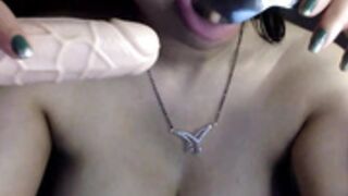 HotNiyathi (1) LICKS CHOCOLATE FROM BOOBS & SUCK DILDO