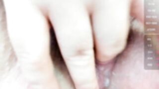 Labia big clit  Becky open creamy pussy part.2