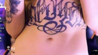 Bast3t biggest tummy tattoo