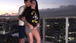 Bella aka Fitbadonk - Fucked hard on an open balcony