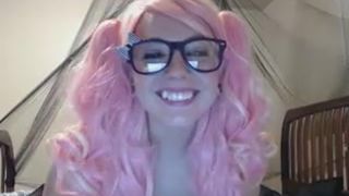 Bohemian Babe Pink Hair Webcam recording