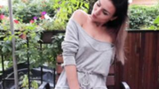 Perfect body open pussy terrace Kristymack part.1