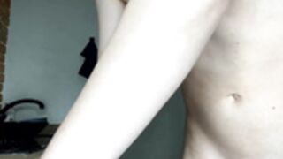 cute_bubbles walking around naked in the kitchen