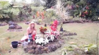 kaileeshy  2020_05_12  topless gardening in Hawaii