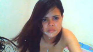 Femmenikita puts lotion on pussy and face