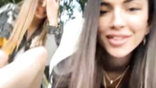 a kunt to starangers in a park  (it's SPb, its ok)