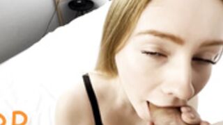 See her cum-showered with a genuine loving smile