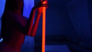 _marvelous_time_ topless dance jerking a light saber