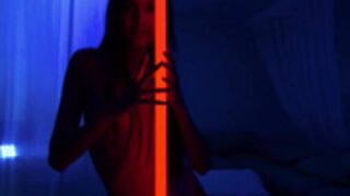 _marvelous_time_ topless dance jerking a light saber