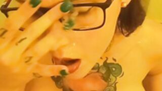 Iris Dark Cum In face 2