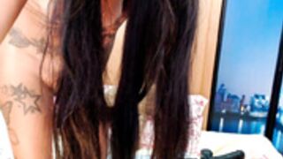 Asiat open pussy Orgasm Hairy asianqueen93 Part.6