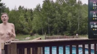 Slut skinny-dipping time with evilvillainess