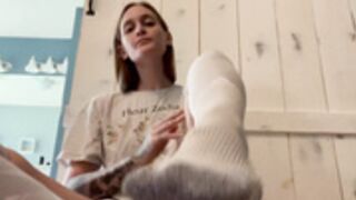 Soccer sock self foot worship 1