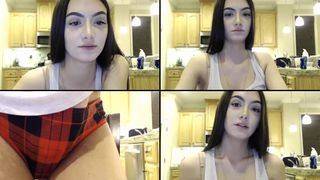 Armani___ get naked and use a glass dlldo, and a suction device on her clit in cam recording 2017-04-15 134445