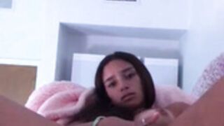 Miya Melody uses her fingers to cum