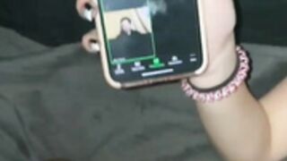 Taking a cock during zoom class.