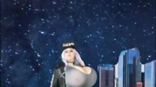 Inflatagirl giantess breast expansion