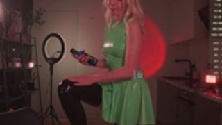 Bronnica - green latex dress and collar