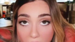 Hot girl in boots catch guy masturbating and helps him