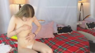 alisia_spinnet, young teen cuts up candy-panties pussy