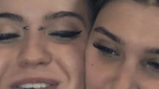 vivid_girls tongue sucking and spit swapping