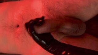 megaplaygirl - Black latex gloves handjob