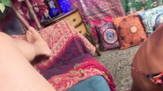 Nymph Candy smoking cock and weed