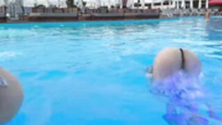 Marymmee and sister go swimming (last hour)