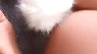 Misscarriejune white bunny anal plug